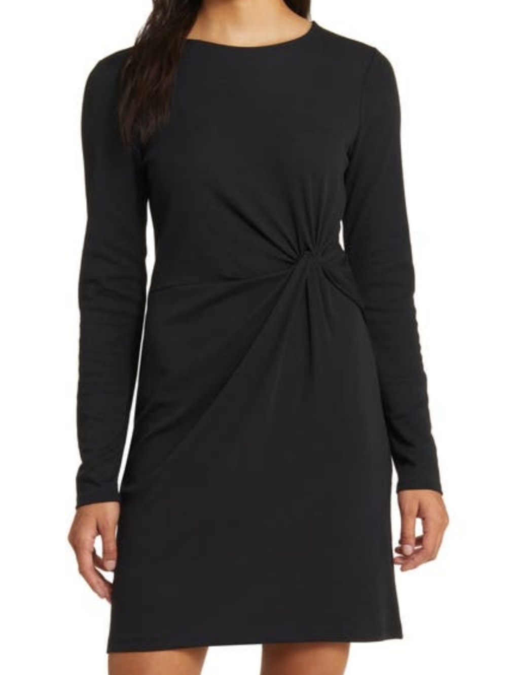 Lilly Pulitzer  Long-Sleeve Black Twist-Detail Women's Dress. Sz S New With Tag